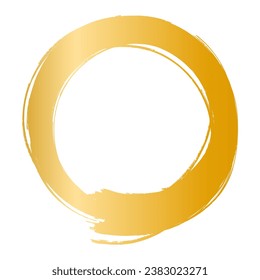 Brushstroke style circular frame Vector