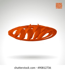 Brushstroke and texture. Vector design.