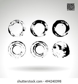 Brushstroke and texture. Vector design.