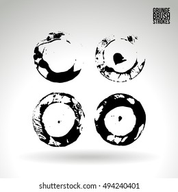 Brushstroke and texture. Vector design.