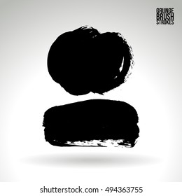Brushstroke and texture. Vector design.