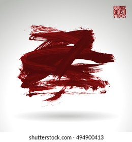 Brushstroke and texture. Vector design.