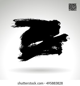 Brushstroke and texture. Vector design.