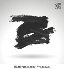 Brushstroke and texture. Vector design.