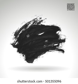 Brushstroke and texture. Vector design.