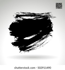 Brushstroke and texture. Vector design.