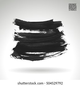 Brushstroke and texture. Vector design.