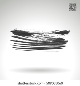 Brushstroke and texture. Vector design.