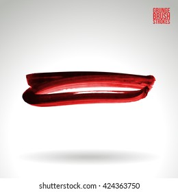 Brushstroke and texture. Vector design. Underline and border.