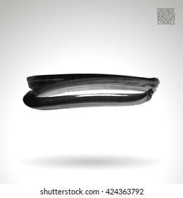 Brushstroke and texture. Vector design. Underline and border.