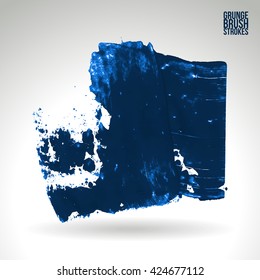 Brushstroke and texture. Vector design. Underline and border.