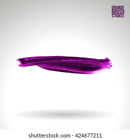 Brushstroke and texture. Vector design. Underline and border.