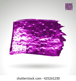 Brushstroke and texture. Vector design. Underline and border.