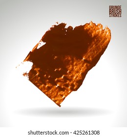 Brushstroke and texture. Vector design. Underline and border.