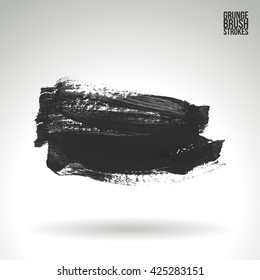 Brushstroke and texture. Vector design. Underline and border.