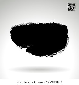 Brushstroke and texture. Vector design. Underline and border.