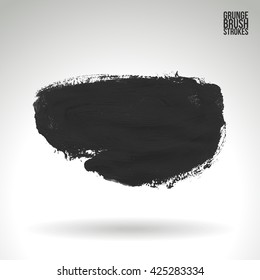 Brushstroke and texture. Vector design. Underline and border.