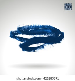 Brushstroke and texture. Vector design. Underline and border.