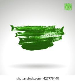 Brushstroke and texture. Vector design. Underline and border.