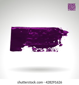 Brushstroke and texture. Vector design. Underline and border.