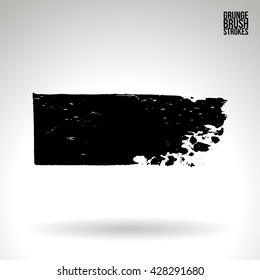Brushstroke and texture. Vector design. Underline and border.