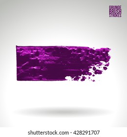 Brushstroke and texture. Vector design. Underline and border.