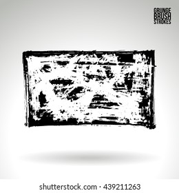 Brushstroke and texture. Vector design. Underline and border.
