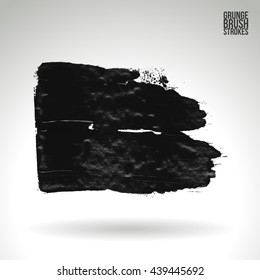 Brushstroke and texture. Vector design. Underline and border.