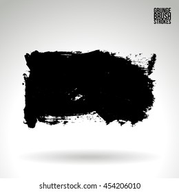 Brushstroke and texture. Vector design. Underline and border.