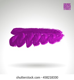 Brushstroke and texture. Vector design. Underline and border.