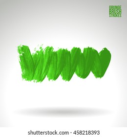 Brushstroke and texture. Vector design. Underline and border.