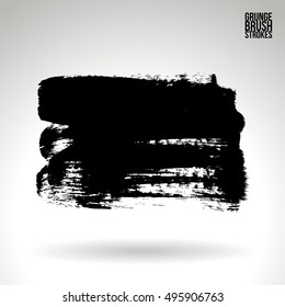 Brushstroke and texture. Vector design. Underline and border.