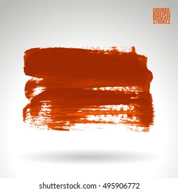 Brushstroke and texture. Vector design. Underline and border.