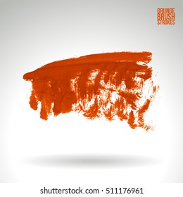 Brushstroke and texture. Vector design. Underline and border.