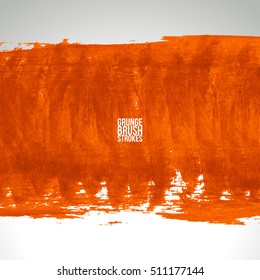 Brushstroke and texture. Vector design. Underline and border.