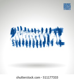 Brushstroke and texture. Vector design. Underline and border.