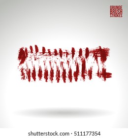 Brushstroke and texture. Vector design. Underline and border.
