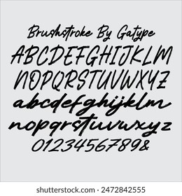 Brushstroke is a unique textured brush font, because this brush font is made digitally. contemporary approach to design, and has underlines and also has several ligatures.

