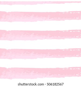 Brushstroke watercolor pastel pink line. Vector illustration