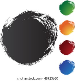 Brushstrokes isolated on a white background.