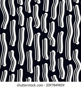 Brushstrokes motif geometric print. Paint brush smears seamless pattern. Freehand grunge design background. Trendy handdrawn modern simple geo ornament. Artistic hand drawn minimal abstract wallpaper