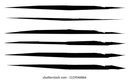 Brushstrokes, paint traces. Grungy paint brush set