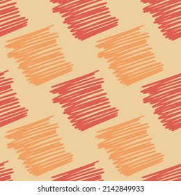 Brosses et motif harmonieux de bandes minces. Couche De croix sur fond sans fin. Arrière-plan grunge. Conception pour tissu, impression textile, surface, emballage, couverture, carte de voeux. Illustration vectorielle