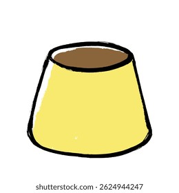 A brush-style vector illustration of pudding.