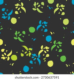 Brushwork and ink design element of seamless pattern, suit for package design, wallpaper, fashion print, Housing wallpaper, arty-crafty. 