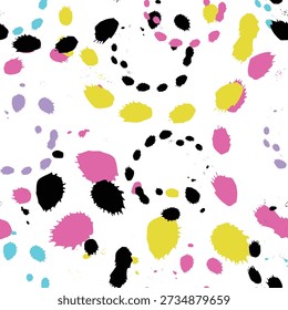 Brushwork and ink design element of seamless pattern, suit for package design, wallpaper, fashion print, Housing wallpaper, arty-crafty. 