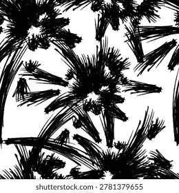 Brushwork and ink design element of seamless pattern, suit for package design, wallpaper, fashion print, Housing wallpaper, arty-crafty. 