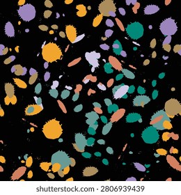 Brushwork and ink design element of seamless pattern, suit for package design, wallpaper, fashion print, Housing wallpaper, arty-crafty. 