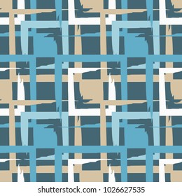 Brushwork. Seamless geometric pattern. Bright colors and simple shapes. Trendy seamless pattern designs.