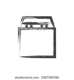 Brush-written daily necessities home appliance-related single item icon washing machine